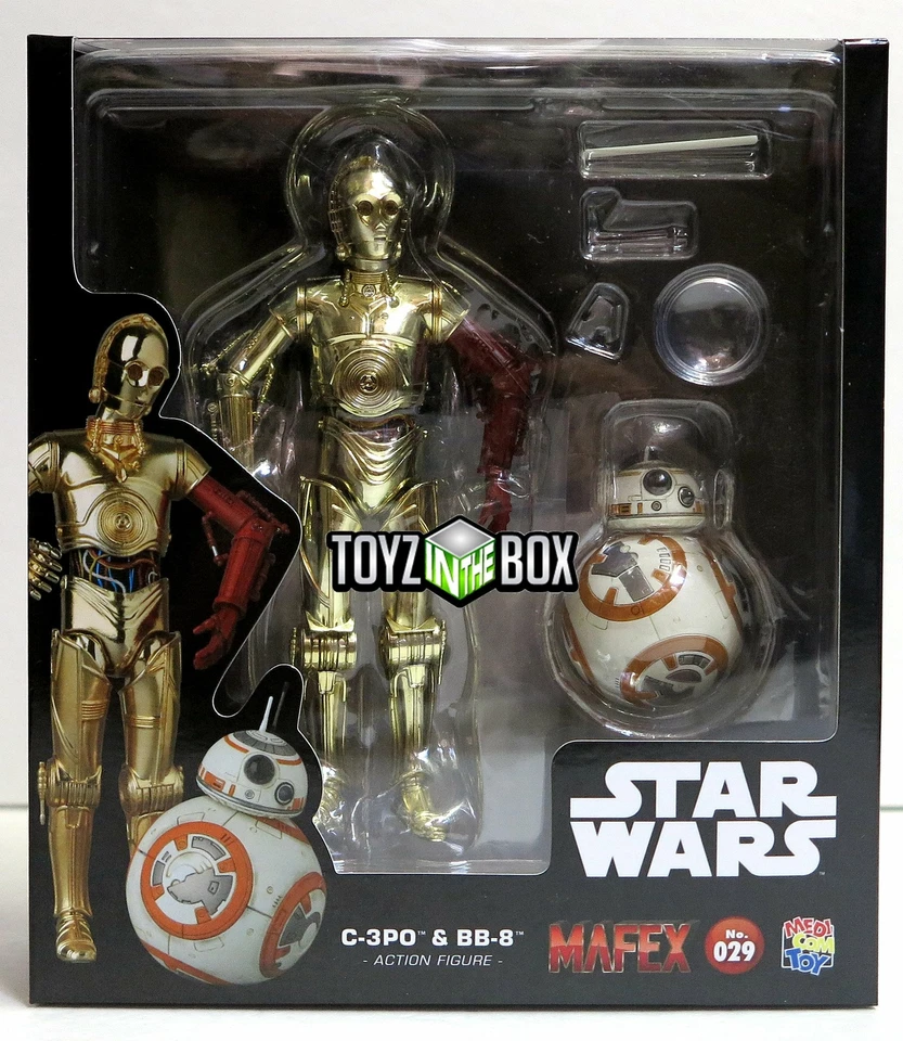 Figura de acción en stock Medicom Toy Star Wars "C-3PO + BB-8" SET 029 TFA MAFEX Foto 1 de 4