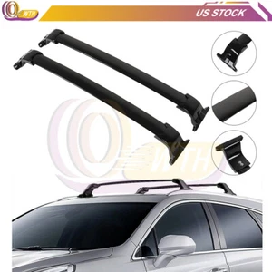 Black Cross Bar For 2016-2020 Buick Envision Roof Rack Set Luggage Cargo Carrier - Picture 1 of 9