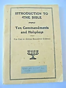 Libro de bolsillo 1948 Introducción a la Biblia para escuelas religiosas judías hebreo - Imagen 1 de 5