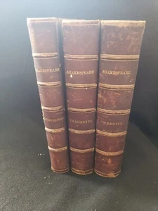 3 Complete Works of Shakespeare Histories Tragedies Comedies Books - 1800's - Picture 1 of 5