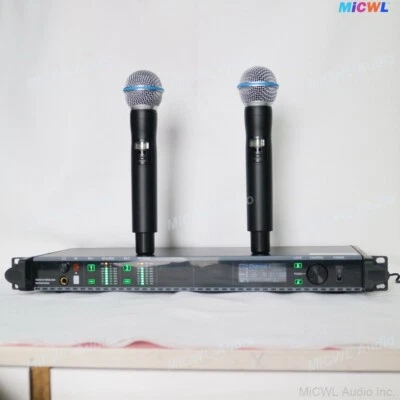 200 Channel Digital Wireless Microphone DJ Karaoke System 2x Beta58 Handheld - Image 1 of 4