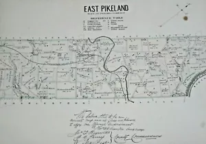 EAST PIKELAND CHESTER COUNTY PA. 1883 MAP KIMBERTON, CHARLESTOWN, CHESTER SPRING - Picture 1 of 5