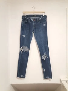 Levi's 524 women's Too Super Low Skinny Jeans 7 M W28 L28.5 Mid Blue - Picture 1 of 15