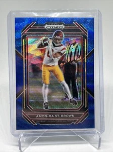 2023 Prizm Draft Picks Prizm Blue Wave #6 Amon-Ra St. Brown USC /249 - Picture 1 of 2