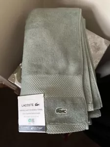 Lacoste heritage anti microbial bath towel new with tags In Green - Picture 1 of 2
