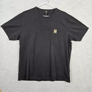 Belstaff Men's Crew Neck Short Sleeve Black 100% Cotton T-shirt Size XXL - Picture 1 of 8