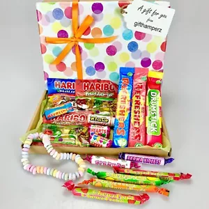 Retro Sweet Hamper Gift Box Birthday Get Well Thank You Kids Fathers Day Dad - Picture 1 of 6