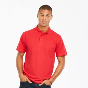 Uneek Polo Shirt Top Short Sleeve Polycotton Soft Work Button Collar - Picture 1 of 15
