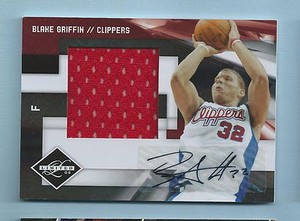 BLAKE GRIFFIN 2009/10 LIMITED GOLD FRESHMAN JUMBO SIGNATURES JERSEY AUTO # 49/49