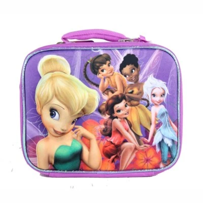 Bolsa de almuerzo escolar aislada 3D TINKERBELL Fairies Disney niños niñas lonchera Foto 1 de 4