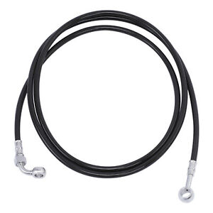Black 16'' Brake Line Fit For Harley Touring Street Electra Glide w/ ABS