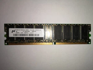 PC RAM Micron MT8VDDT3264AG-265B1 256MB DDR RAM PC-2100U non-ECC 266 MHz  - Bild 1 von 2