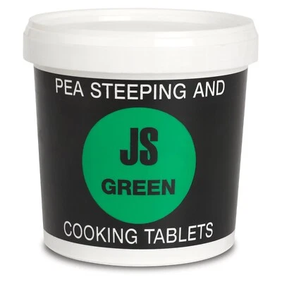 DRYWITE JS Pea Steeping Cooking Tablets Green White x 160 Marrofat Chip Shop Mushy Peas