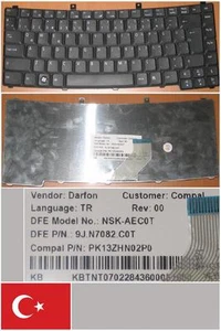Keyboard qwerty Turkish Acer 2200 2400 2700 NSK-AEC0T 9J.N7082.C0T PK13ZHN02P0 - Picture 1 of 1