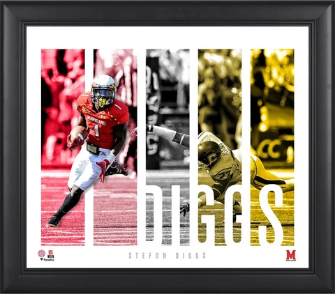 Stefon Diggs Maryland Terrapins Framed 15x17 Player Panel Collage Cover