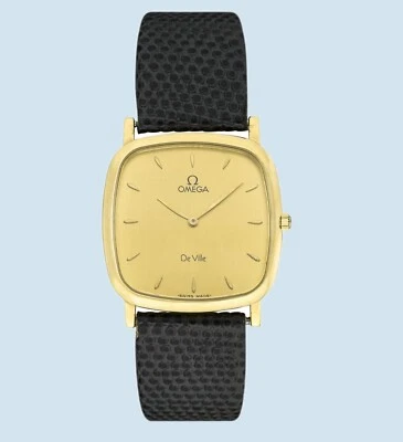 Vintage 1991 Omega DeVille 18K Yellow Gold Quartz watch Ref.395.3378; Box&papers - Image 1 of 4
