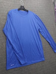 ~NEW~ Nike Long Sleeve Tee Adult Blue Drifit AR5323-480  / Sz: XLT