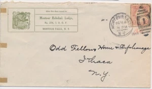 Montour Rebekah Lodge no. 278 I.O.O.F. Odd Fellows Montour Falls NY 1924 cover - Picture 1 of 1