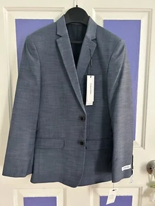 Calvin Klein Big Boys Size 14 Blue Slim-Fit Infinite Stretch Suit Jacket - Picture 1 of 10