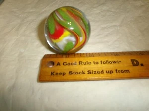 Handmade Art Glass Marble, 2", Outstanding Colors - Picture 1 of 3