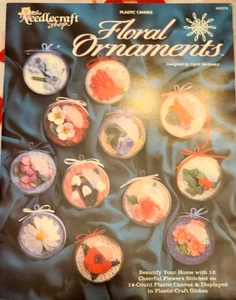 The Needlecraft Shop Floral Ornaments in Plastic Canvas 12 Designs - Picture 1 of 1