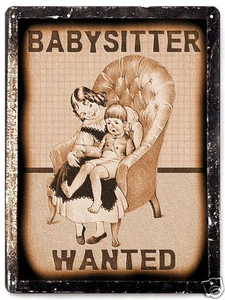 Babysitter Blechschild lustig tolles Geschenk Antik Vintage Stil Wanddeko Kunst 210 - Bild 1 von 2