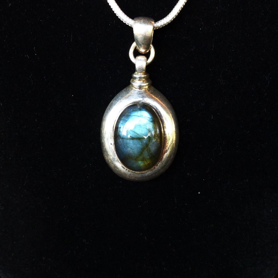 Anhänger, Silber 925 mit Labradorit aus Madagaskar - Bild 1 von 1