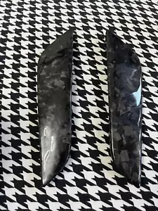 Real Forged Carbon Fiber Side Fender Replacement Cover Trim for BMW 5 Series G30 - Picture 1 of 8