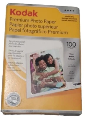 Kodak Premium Photo Paper 100 4" x 6" Sheets Instant Dry - NEW & SEAL - Image 1 of 4