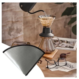 Kitchen Fine Mesh Stainless Steel Reusable Pour Over Coffee Filter - Picture 1 of 3