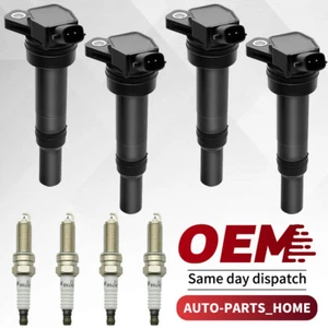 ✅4 OEM Ignition Coil +Spark Plug for Hyundai Elantra Tucson Kia Forte Soul UF651 - Picture 1 of 11