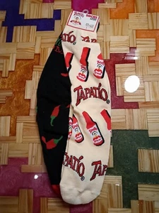 NWT ODD SOX TAPATIO SOCKS 2 PAIRS SALSA PICANTE HOT SAUCE CREW LENGTH Men  6-10  - Picture 1 of 9