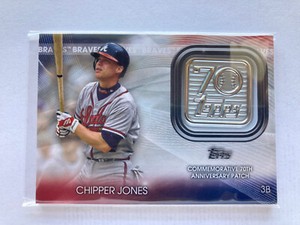2021 Topps Series 1 - 70th Anniversary Logo Patch Chipper Jones Atlanta Braves