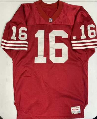 Vintage Wilson Prestige Team Jersey 49ers Montana Red Size 50 STITCHED! Cover
