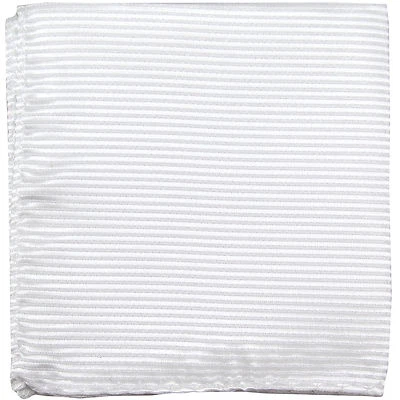 Новый полиэстер тонкий булавка в полоску карман квадратный носовой платок белый официальный - Изображение 1 из 2