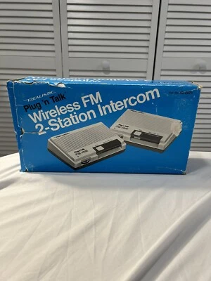 Realistic Plug 'n Talk Wireless FM Intercom System 2 Stations 43-207C VTG Tested - Image 1 of 4