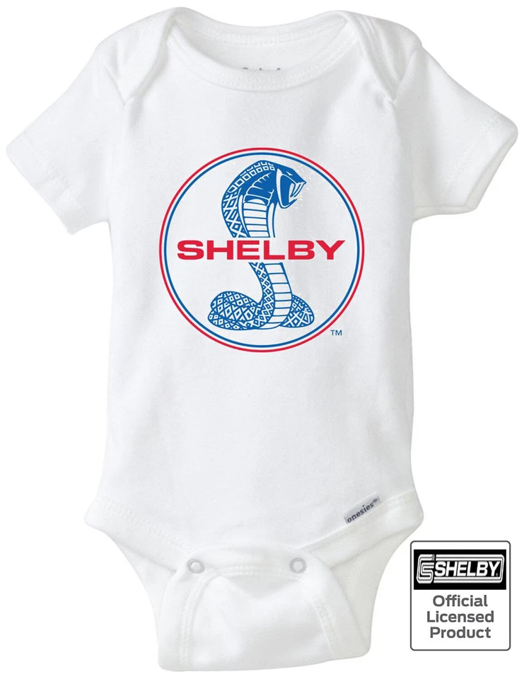 Shelby Cobra Blue & Red Logo Gerber Onesie - Official Licensed Product GT500 - Image 1 of 1