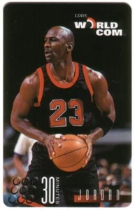 Tarjeta telefónica Michael Jordan de 30 m con uniforme #23, banda magnética de baloncesto y PIN USADA - Imagen 1 de 1