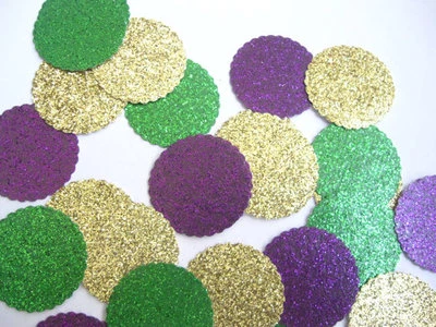  Confeti 1" Círculos de Papel Mardi Gras Mezcla Boda Cumpleaños Fiesta Decoración Foto 1 de 3