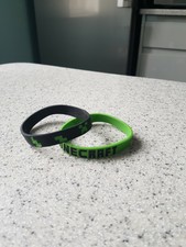 Minecraft Style Bracelet - For party bags etc - NEW! 10 x black 10 x green
