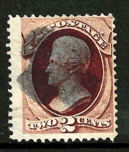 Billete de 2 centavos Jackson 1871 Sc #135 Grill Spacefille Cross Fancy Cancelar EE. UU. 6B44 - Imagen 1 de 2