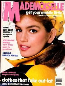 Mademoiselle Magazine October 1986 Cindy Crawford CAN-DO HAIRDOS FOR FALL - Picture 1 of 1