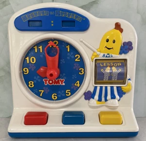TOMY Bananas In Pajamas Toy Clock Learning To Tell Time Preschool Nick Jr. 1996 - Picture 1 of 11
