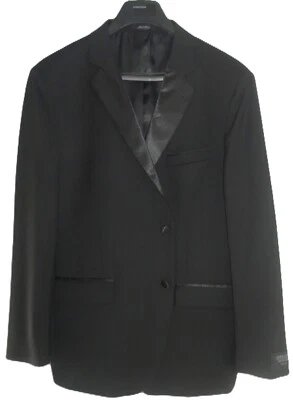 NWOT NORDSTROM Mens Shop Tech Smart 48R 48 Reg Trim Fit Tuxedo Jacket Black $299 - Image 1 of 4
