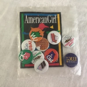 American Girl Puppe Rentner Grin Pins ungeöffnete Tasche (10 Pins) 1990 - Bild 1 von 2