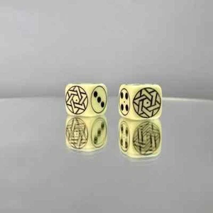Billiard Ball Dice Set Stylized withDAVID STAR Pic, Dice Set D6, Dice Game - Picture 1 of 1