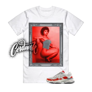 9060 White Red Grey T Shirt Match IS1 - Picture 1 of 1