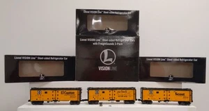 Lionel 6-83549 O Visionline ATSF Kühlwagen mit einem Betriebswagen (3er Set) EX/Box - Bild 1 von 5