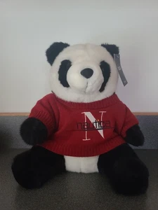 Vintage Nautica Stuffed Plush "Skipper" Panda Bear w/Sweater 1990s Rare WWF NOS - Picture 1 of 7