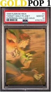 1996 Skybox Superman Holo Series #4 Hologram Gold PSA 10 POP 1 DCU Daily Planet - Picture 1 of 7